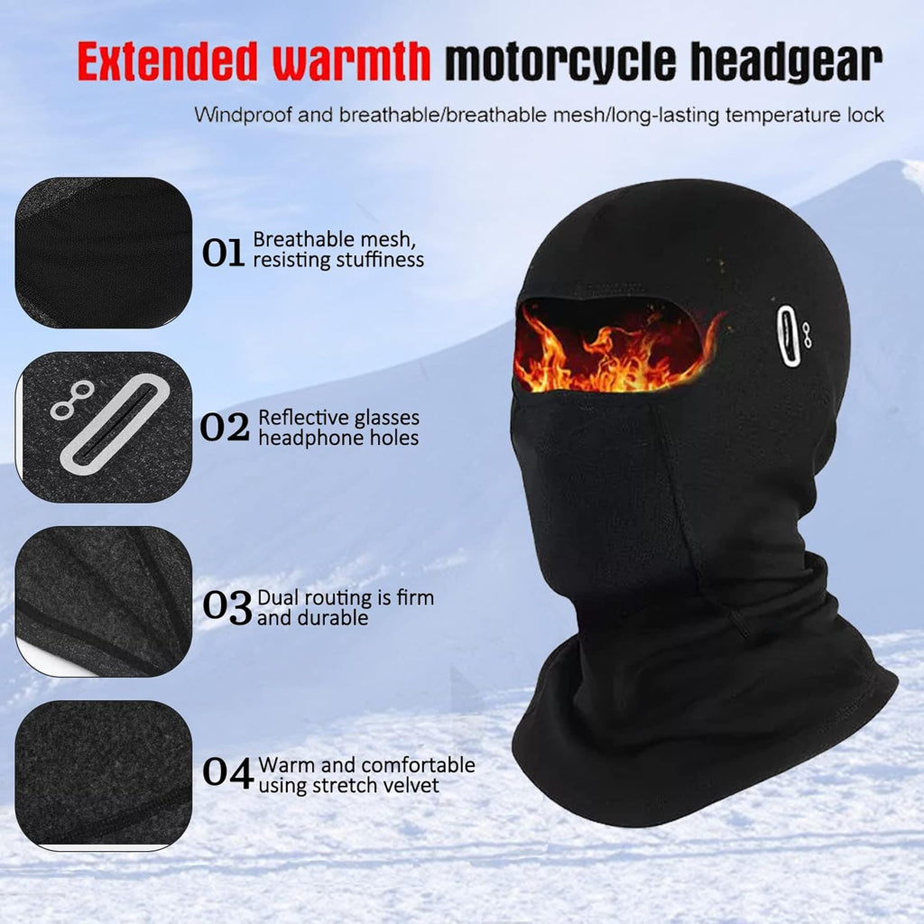 Winter Balaclava for Men, Windproof Balaclava Ski Mask Motorcycle Bicycle Face Mask, Cold Winter Balaclava Thermal